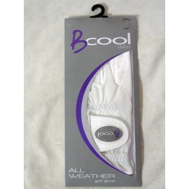 Quality Sports B Cool All Weather Golf Glove (White, Left, Large, Ladies)