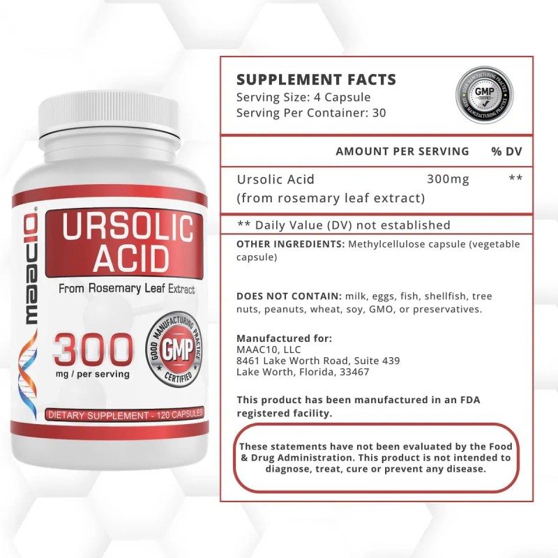 Maac10 cido Urslico 300 Mg Cpsulas 120 Naturales
