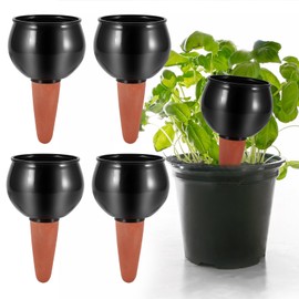 Miawtro 4 Stück Bewässerungskugeln,80ml Wasserspender Pflanzen,Gießball zur Automatische Pflanzen Bewässerung,Tonkegel Bewässerung,Geeignet Pflanzenbewässerung Indoor und Gartenpflanzen