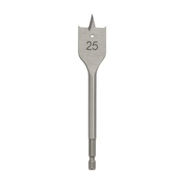 JD Brands Spade Drill Bits Set or Singles, Sizes 18mm, 20mm, 25mm, 32mm, For Softwood and Hardwood, Durable Steel, DIY and Trade Use (25mm)