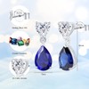 Fancime S925 Women's Birthstone Earrings, 12 Months Birthstone, Teardrop, Heart