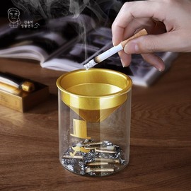 Simple Desktop Ashtray for Home, Business, Outdoor Smoking Areas Random Color