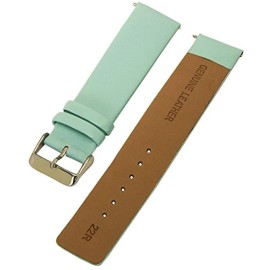 Voguestrap 22mm Light Blue Genuine Leather Watchband Stainless Steel Buckle TX78722BL