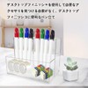 winova Acrylic Pen Holder, Transparent, 3 Tier Compartment, Pen Stand,