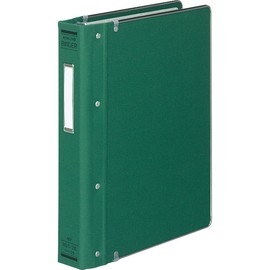 Kokuyo File Binder, Cloth Cover, B5, Vertical, Gold Edge, 26 Holes, 200 Sheet Capacity, Green, HA-120GZ