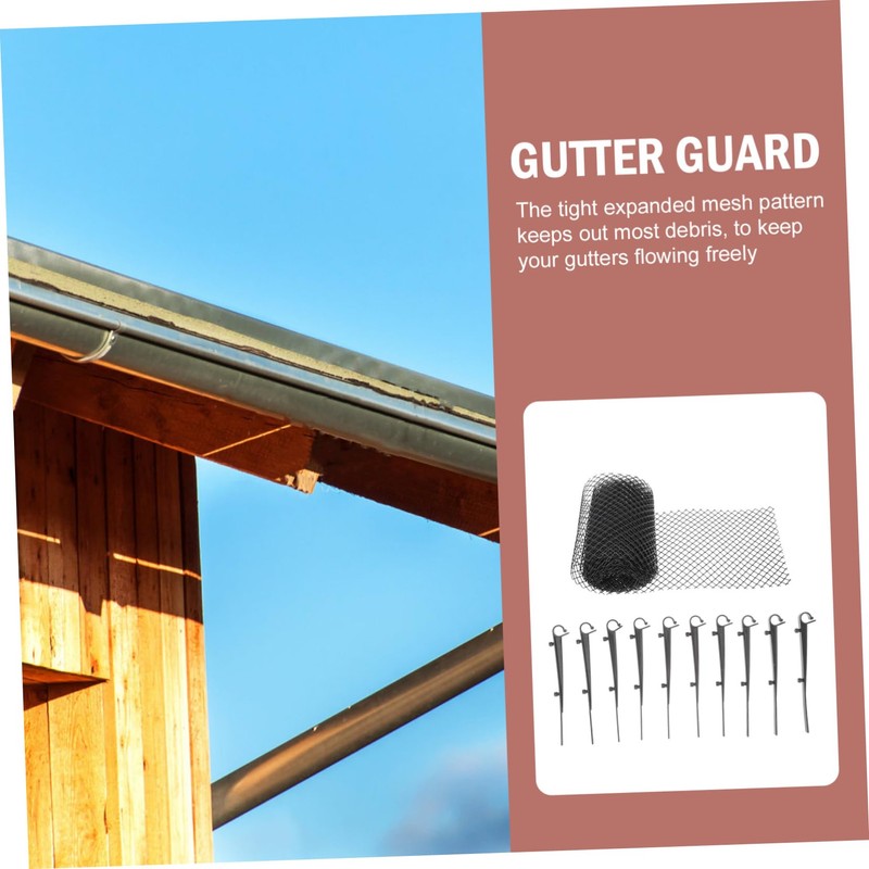 Outanaya 1Set Garden Gutter Netting Durable Mesh Protective Net for