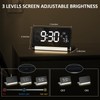 SURPN Digital Alarm Clock for Bedroom, 3-Colour Night Light, Large