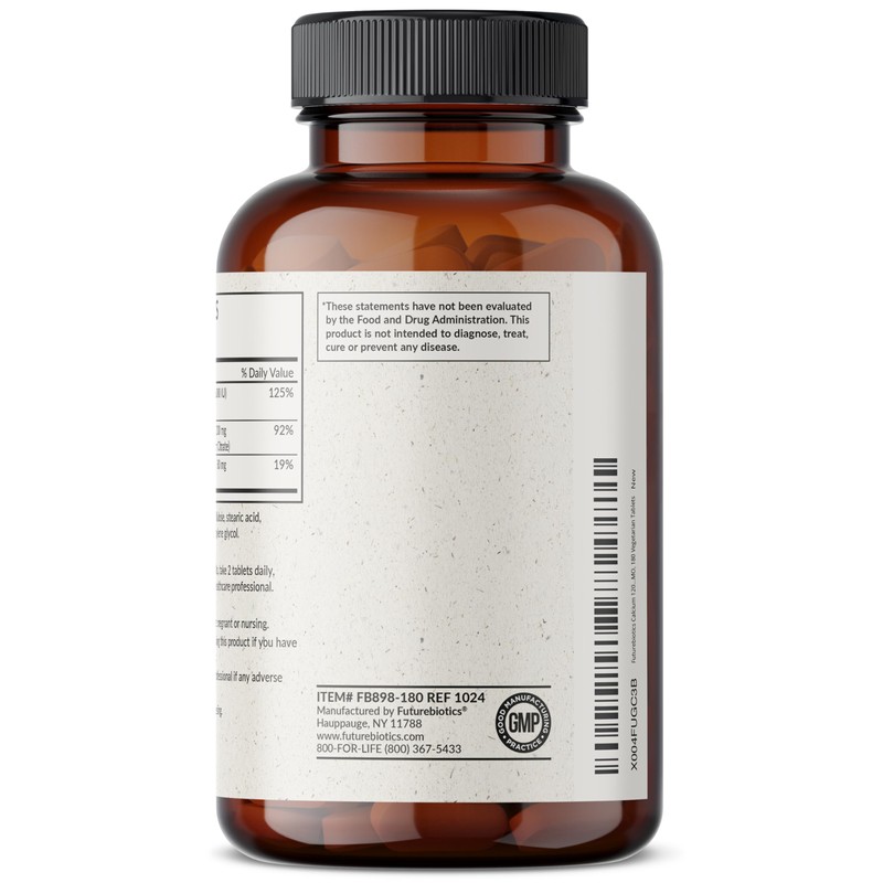 Futurebiotics Calcium 1200 MG Per Serving Sustained Release with Vitamin