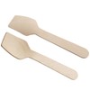 100PCS 3.75 inch Mini Wooden Square Scoop Spoon Square Head