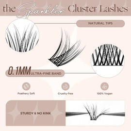 LASHVIEW 168Pcs Cluster Lashes Kit,8-16mm DIY Eyelash Extensions,Cluster Eyelashes for Self-application Individual Lashes at Home,3D Rapid Soft and Lightweight-Style CDD11