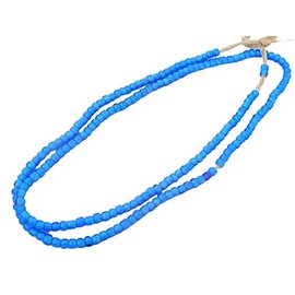 Gorokuro [White Hearts Beads] Natural Beads Necklace Bracelet Accessory Pendant Stylish Indian Jewelry (Light Blue, Small Grain)
