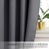 NICETOWN Room Darkening Linen Short Curtains for French Door, Privacy