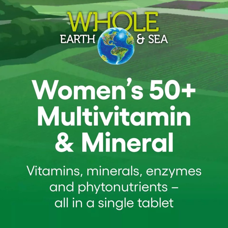 Natural Factors Whole Earth&Sea Pure Food Women's 50+Multivit&Mineral,60 Tabs