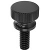 Tornillos de nailon para pulgar, rosca #6-32 (10, negro, 3/8