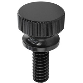 Tornillos de nailon para pulgar, rosca #6-32 (10, negro, 3/8 pulgadas)