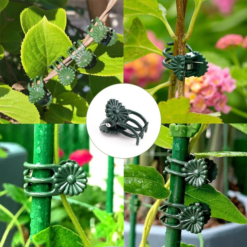 GOODCHI 100 Pcs Gardening Clips, Plant Strut Clips, Plant Support