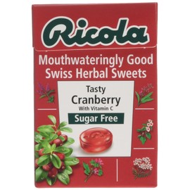 Ricola Cranberry Sugar Free Swiss Herb Drops 45 g (Pack of 10)