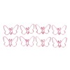 50Pcs Pink Butterflies Paperclip Cartoon Color Plating Innovative Cute Paperclips