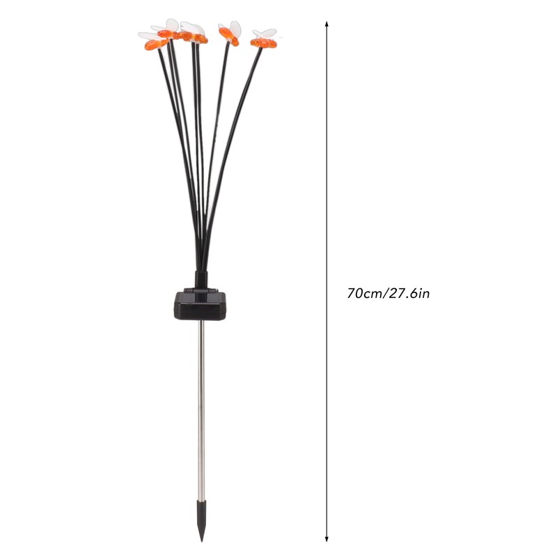 2Set Solar Bee Garden Lights IP65 Waterproof 8 LED Decorative