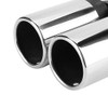Car modified double exhaust rear pipe, stainless steel universal silencer,