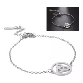 COLIBRI ALEGRE Pulsera Nudo De Bruja Mediana Plateado