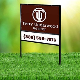 Real Estate Yard Sign Frame. Holds 36"x24" Sign and one rider. Angle Iron