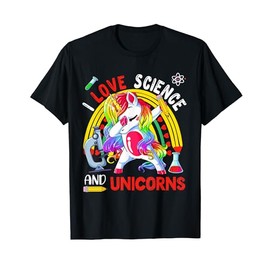 I Love Science And Unicorns Costume Teachers Students T-Shirt for Men Women Kids