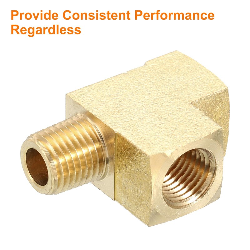 QUARKZMAN Brass Tee Pipe Fitting, 1/4" x 1/4" x 1/4"
