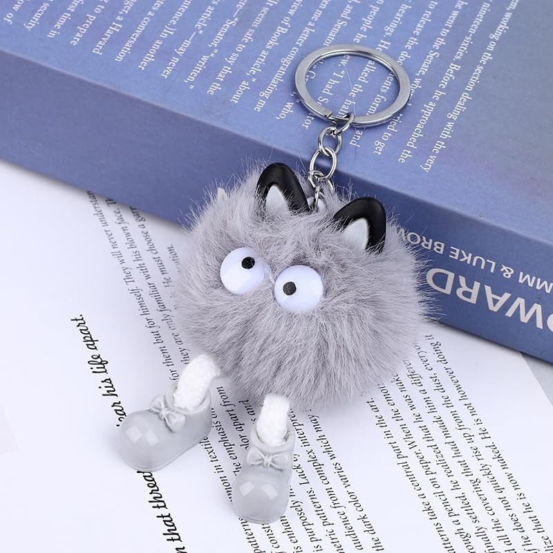 88flix Cute Key Holder, Mofumofu Plush Bag Charm, Smartphone Charm,