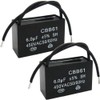 Twidec/2Pcs 450V AC 50/60Hz Run Capacitor 2-Wire Metallized Polypropylene Film