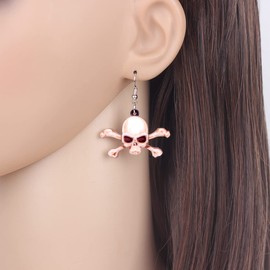 DUOWEI Cute Pirate Jewelry Gifts for Women Funny Acrylic Pirate Skull Earrings Dangle Festival Charms for Teen Girls (Pirate C)