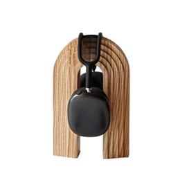 THEHRDWOOD Wood Headphone Stand for Desk - Solid Airpod Max Stand & Universal Gaming Headset Stand for Desk Compatible with Any Headset Type with a Headband (Arch Ash Wood)