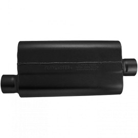 Flowmaster 843051 50 Delta Muffler 409S - 3.00 Offset IN / 3.00 Center OUT - Moderate Sound, Black