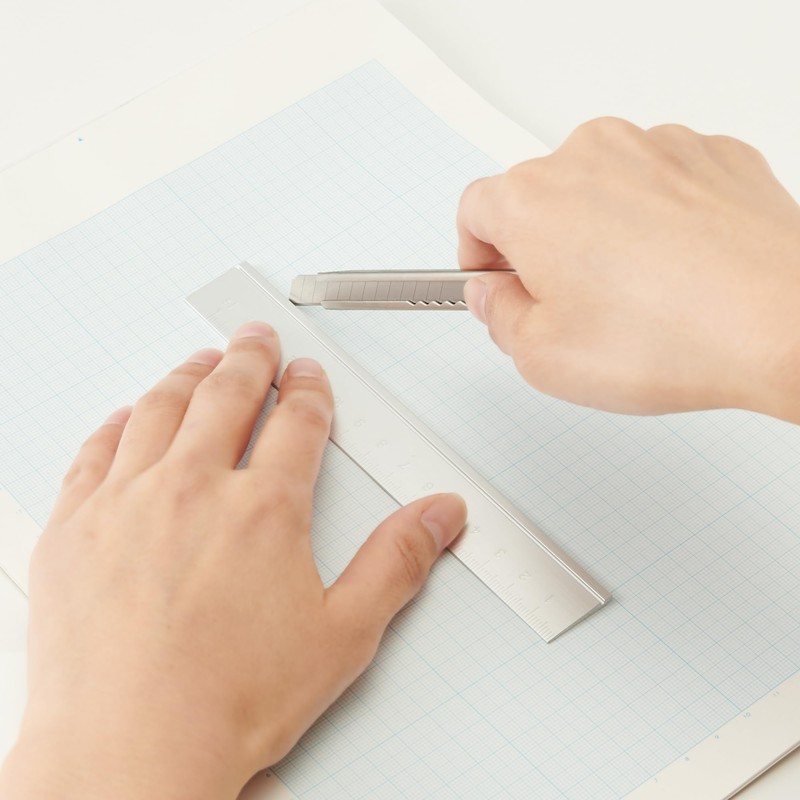 MUJI Japan Aluminum Ruler 15ｍｍ Silver