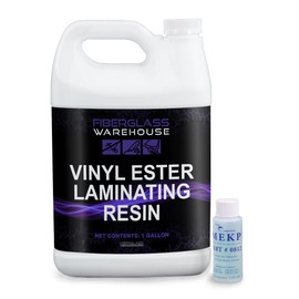 Vinyl Ester Resin- Gallon w/Catalyst- Corrosion-Resistant, High-Impact Strength, High-Temp Capabilities, Superior Adhesion