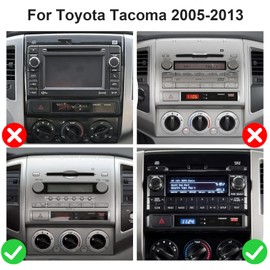 2+32G Android 13 Double Din Car Stereo for Toyota Tacoma 2005-2013 with 9 Inch Touchscreen Radio Built-in Wireless Carplay/Android Auto/GPS/Bluetooth/FM/AUX-in/Steering Wheel Controls/Backup Camera