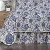 VHC Brands Dorset, Farmhouse Bed Skirt Dust Ruffle, Floral, King,