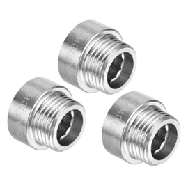 PATIKIL Shower Head Extension Arm Set of 3 201 Stainless Steel G1/2 Female to Male Thread 20mm Length Pipe Fitting Shower Head Extender