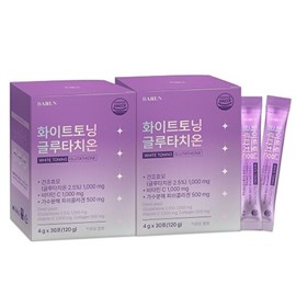 Healthy Promise Barun Barun White Toning Glutathione 1000mg 30 packets x 2 boxes (2-month supply) / 건강한약속 바른 바른 화이트토닝 글루타치온 1000mg 30포x2박스(2개월분)