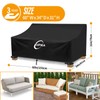 Kipiea Patio Sofa Cover Durable 420D Outdoor Couch Covers Waterproof