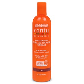 CANTU - Crema humectante activadora de rizos con manteca de karité para cabello natural, 12 onzas