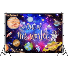 HANSHUAI Space Galaxy Backdrop Out Space Galaxy Planets Astronaut Photography Background Cosmic Starry Universe Nebula Stars Decor Banner Portrait Photo Booth Studio Props 7x5ft FU021DX