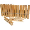 Wooden Clothes Pegs, 65 x 10 mm, Pack of 24