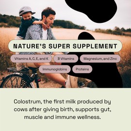 MOOVE Bovine Colostrum Powder Unflavored, Grass-Fed Dutch Cows, Immune & Gut Support, Natural Protein, Superfood for Energy & Recovery - 2 Pack of 4.23oz