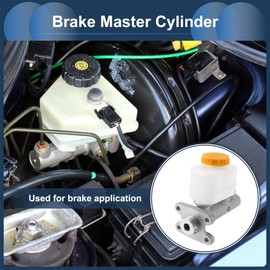 TUCKBOLD Brake Master Cylinder Reservoir No.46010VS40A for Nissan PATROL Y61 1997-2000 Hydraulic Master Cylinder Silver Tone,White Aluminum Alloy 1 Pc