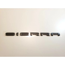 GMC Matte Black Rear Tailgate SIERRA Emblems Letter GMC Sierra 1500 2500hd 3500hd
