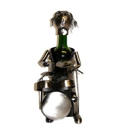 ThreeStar Drummer Wine Bottle Holder Metal Character