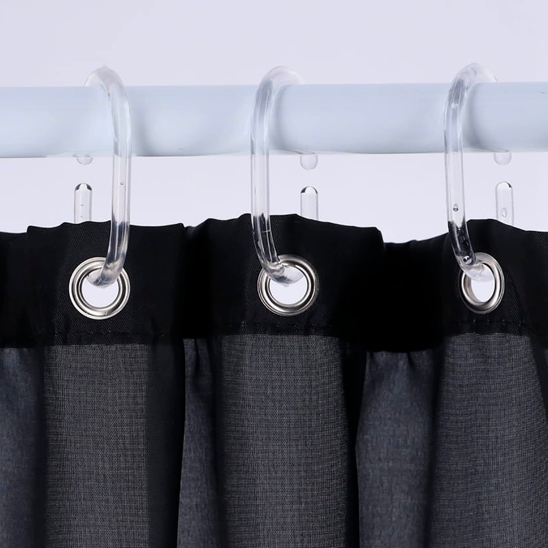 Tendance PVC Curtain Rings, Transparent, Set of 12
