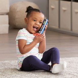 VTech Leuchtendes Lernhandy – Lerntelefon mit niedlichen Tierfreunden, spannenden Lernspielen, Liedern und Melodien – Für Kinder von 3-6 Jahren, White, Light Blue