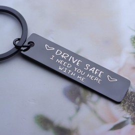 Jstud Drive Safe Keychain Gifts for Boyfriend Daddy Husband for Christmas Day Valentines Day Anniversary Birthday